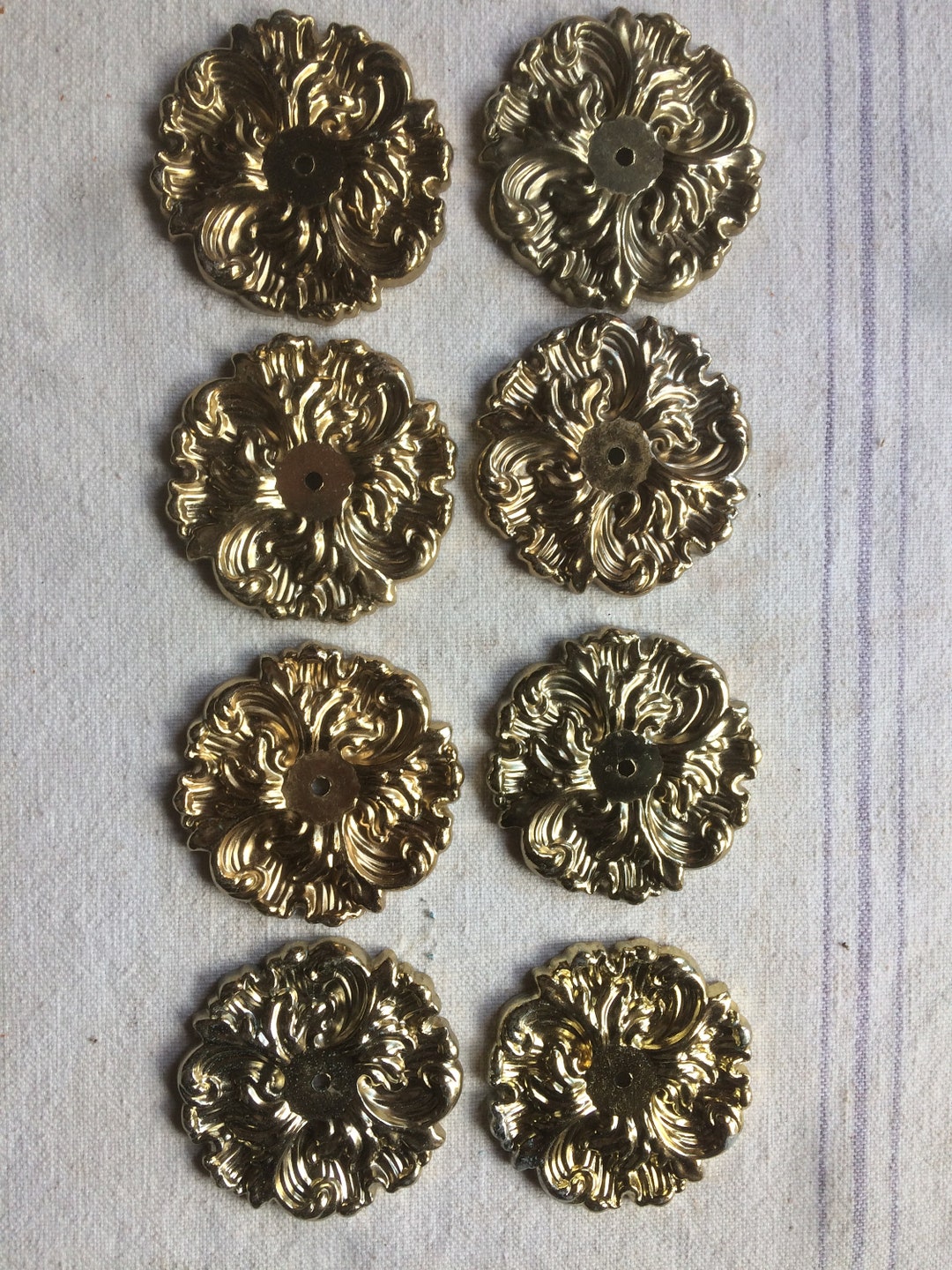 MCM Vintage Gold Backplates Dresser Backplates Mid Etsy