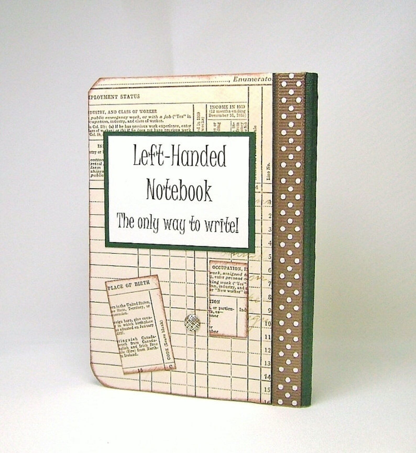 Left handed notebook Lefty note book Opens on left side Etsy