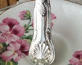 Vintage Sheffield two prong silverplate rib roast fork Kings pattern