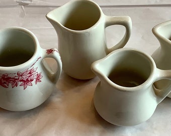 Choice of 1 vintage restaurant ware ironstone creamer