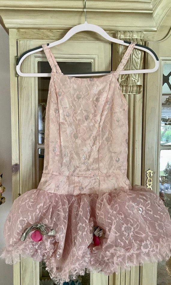 Adorable vintage light pink tulle with metal zippe