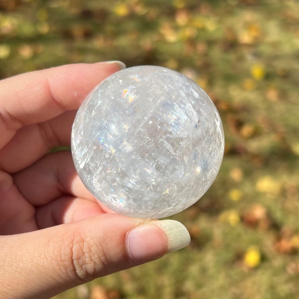 Optical Calcite Sphere with Rainbows / 50mm