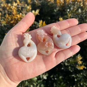 You Choose / Flower Agate Deer / Fawn Carving