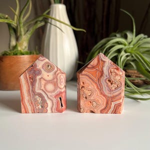 You Choose / Pink Crazy Lace Agate Obelisk Tower