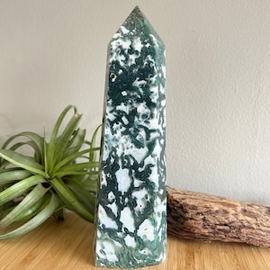 Large Moss Agate Tower / Tree Agate