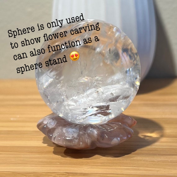 選べる花瑪瑙フラワーカービング/スフィアスタンド - Etsy 日本