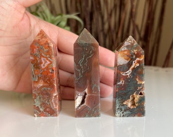 You Choose / Carnelian Moss Agate Tower / Obelisk Tower / Red Moss Agate
