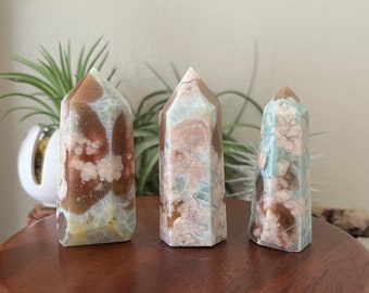 You Choose / Green Flower Agate Tower