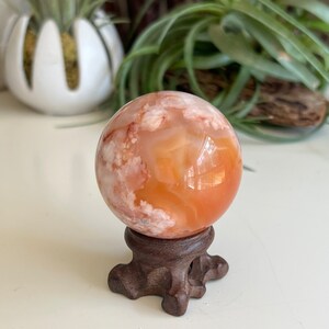 Carnelian Flower Agate Sphere 45mm