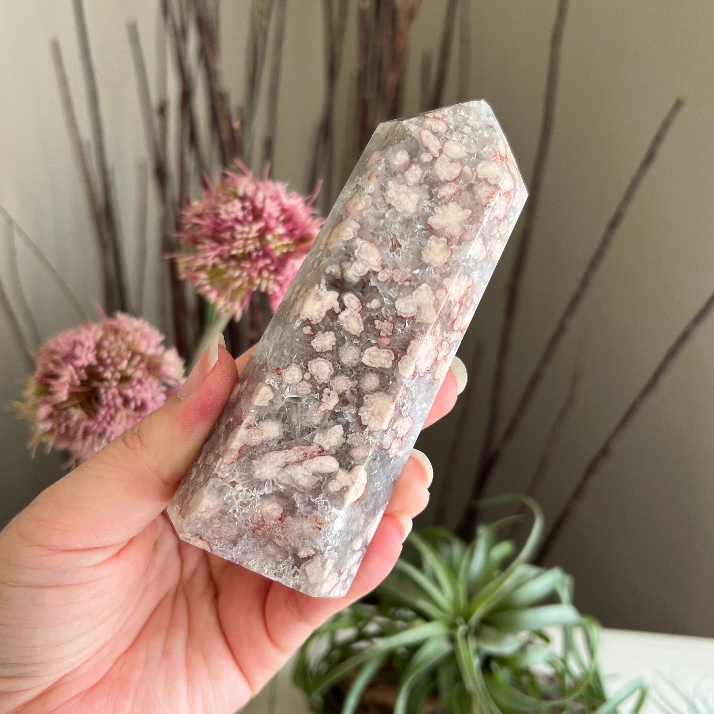 希少　高品質　⚜️ピンクアメジスト⚜️　瑪瑙　タワー　花 希少 高品質 ⚜️ピンクアメジスト⚜️ 瑪瑙 タワー 花