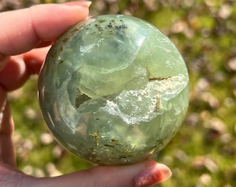 Prehnite with Epidote Sphere 64.5mm