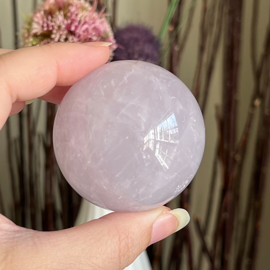高品質 ペリウィンクルローズクオーツスフィア ペリウィンクルローズクォーツスフィア / 54.7 mm - Etsy 日本