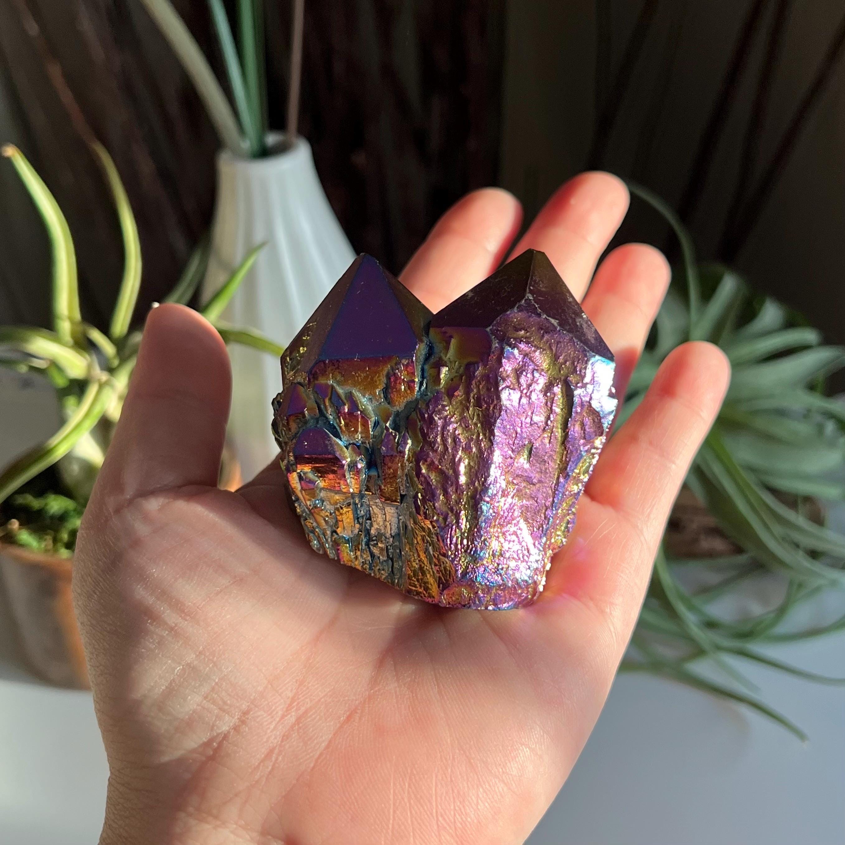 チタンオーラクォーツクラスター - Etsy 日本