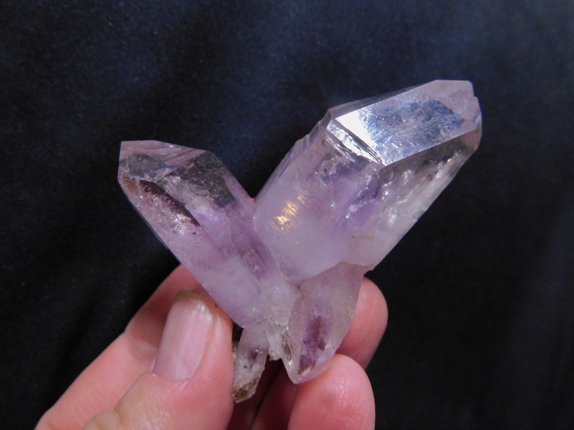 Lovely pale purple Vera Cruz amethyst cluster from Vera Cruz, Mexico