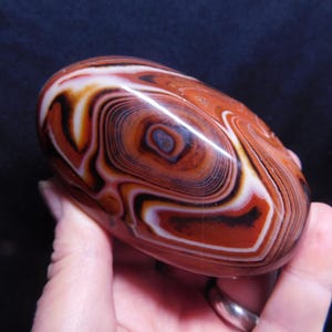 Large polished sardonyx agate from Madagascar
