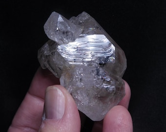 Enhydro Fenster Quartz Crystal with Rainbows - Mexican Elestial Quartz