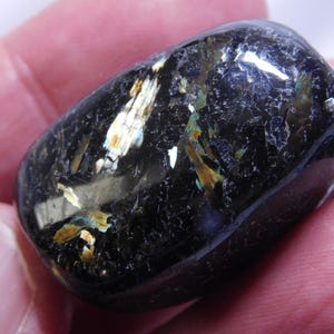 AUTHENTIC tumbled nuummite from Greenland ~ 3 sizes available