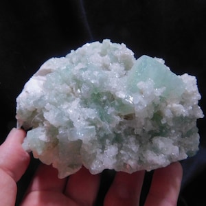 Large 1 lb green apophyllite on mesolite from Pune, India