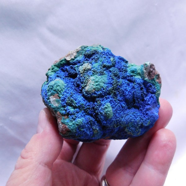 Blue azurite with malachite from Morenci, AZ