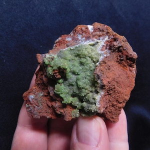 Green Conichalcite on Limonite Matrix - Mapimi, Mexico