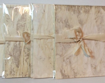 Stack of 10 sheets of Tea Dyed Paper. Tea Stained Paper. Junk Journaling. Vintage. Art Journaling. Scrapbooking Paper.