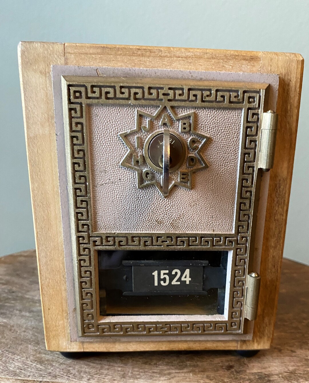 Vintage Lockable Wooden Post Office Box Bank, Storage, Display Piece Etsy