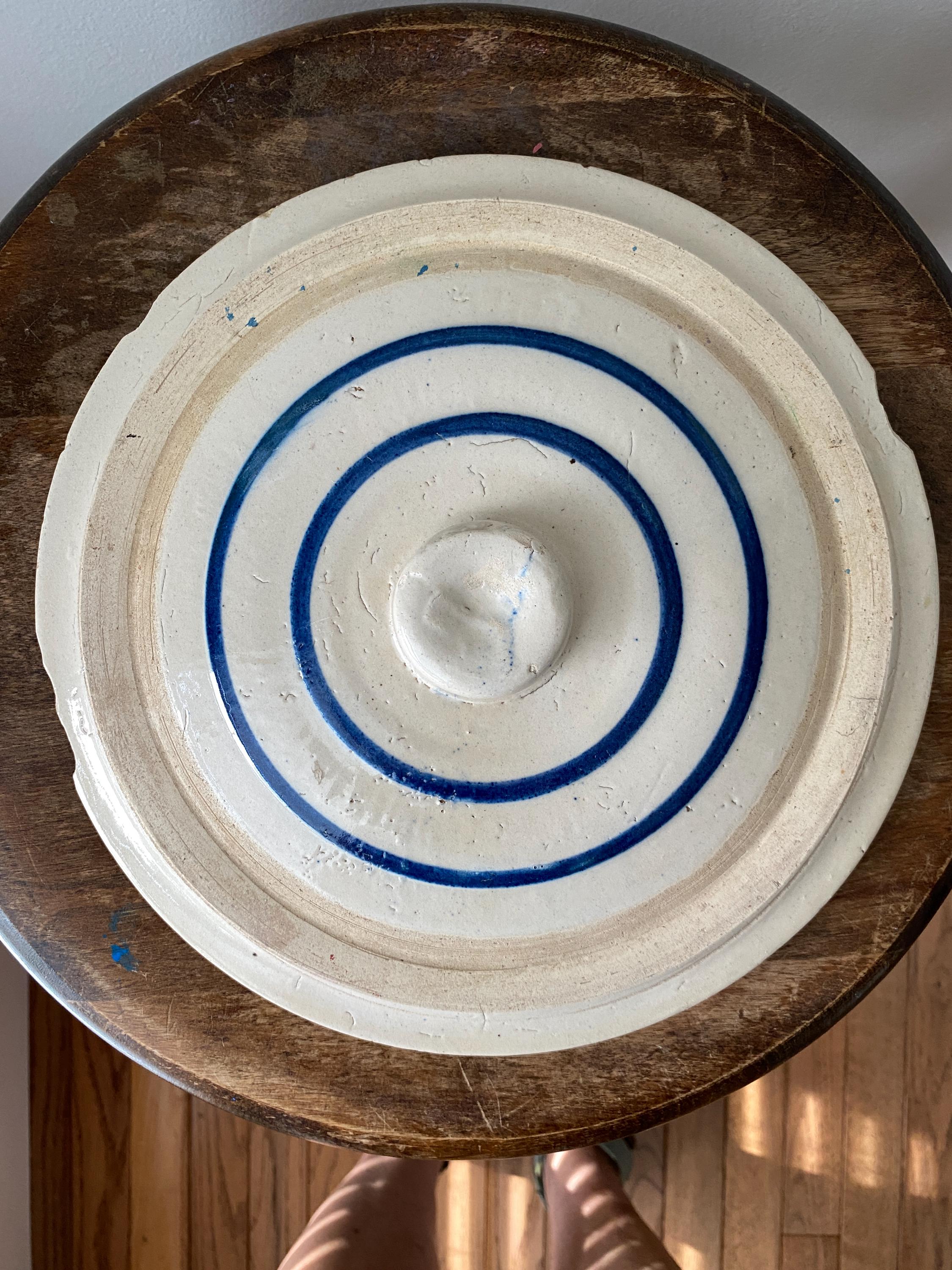 Vintage Crock Blue Stripes - Etsy