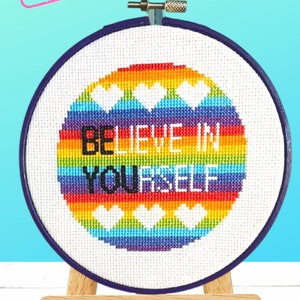 Believe In Yourself Cross Stitch Pattern PDF Instant Download