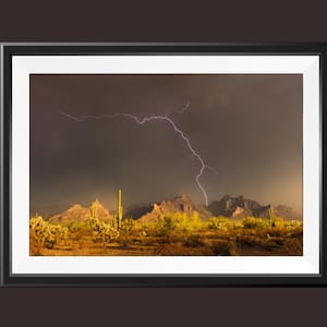 Orgelpfeife Stürmischen Sonnenuntergang Druck | Organ Pfeife Lightning Poster, Arizona, Original-Fotografie von Mke Olbinski