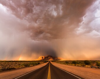 24x36 Metal Print "End of the Rainbow"