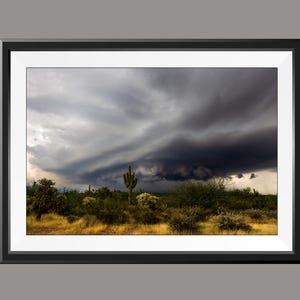 Saguaro Supercell Monsun Poster | Tucson Supercell Poster, Arizona, Originalfotografie von Mke Olbinski