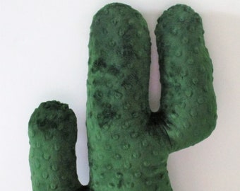 Cuscino di cactus, cuscino di cactus di peluche minky, cuscino di tiro, vivaio sudoccidentale, cactus sempreverde, cactus ripieno, cactus di peluche