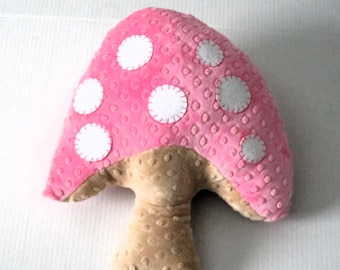 Mushroom pillow, toadstool pillow, novelty pillow, child gift, toy mushroom