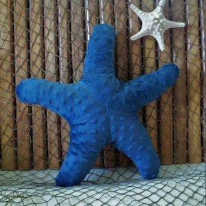 Nautical decor, starfish pillow, minky dot starfish, coastal living, beach house pillows, sea star pillow, beach pillows