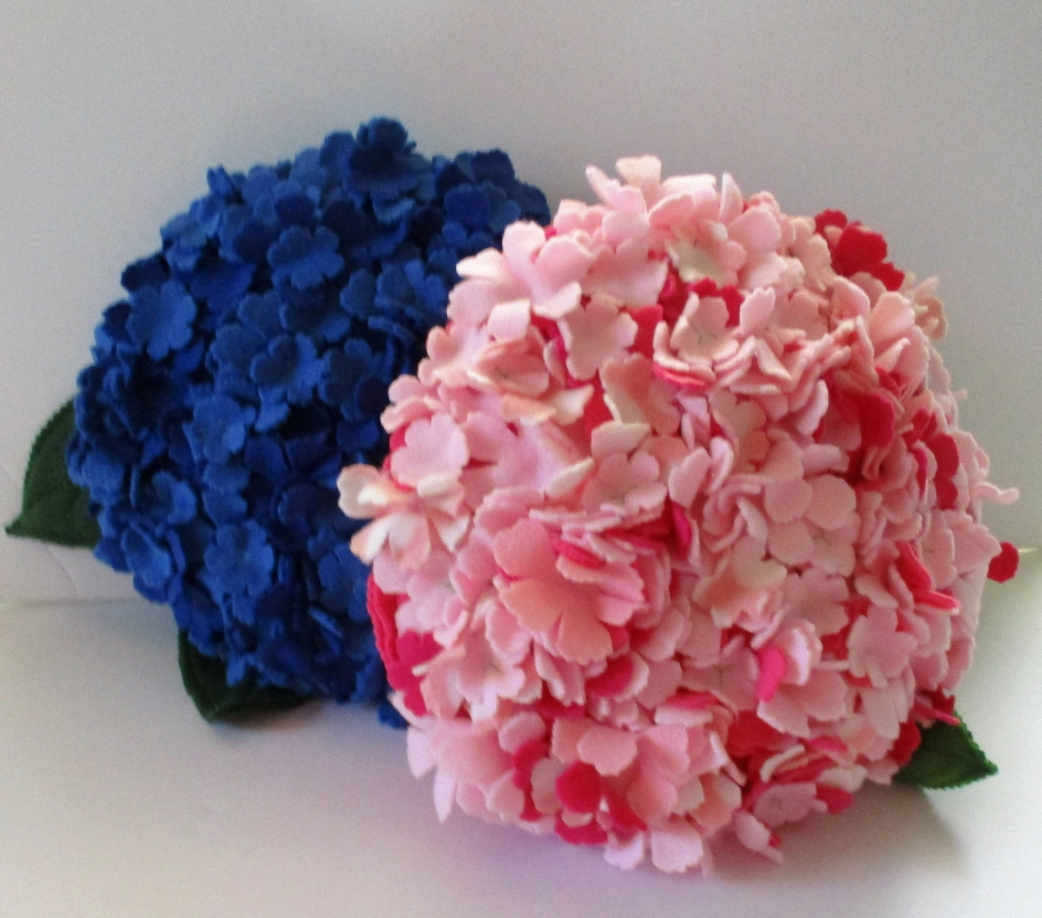 Hydrangea Flower Pillows Flower Pillow Baby Nursery Pillow Etsy