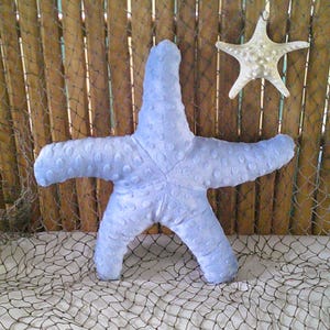 Nautical decor, starfish pillow, minky dot starfish, coastal living, beach house pillows, sea star pillow, beach pillows