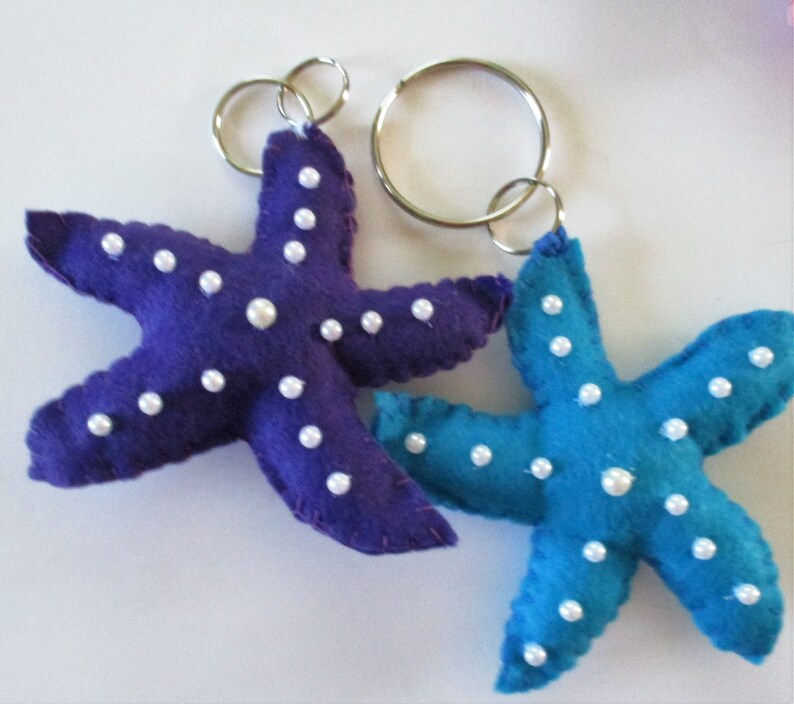 Starfish keychain beaded starfish key chain nautical gift Etsy