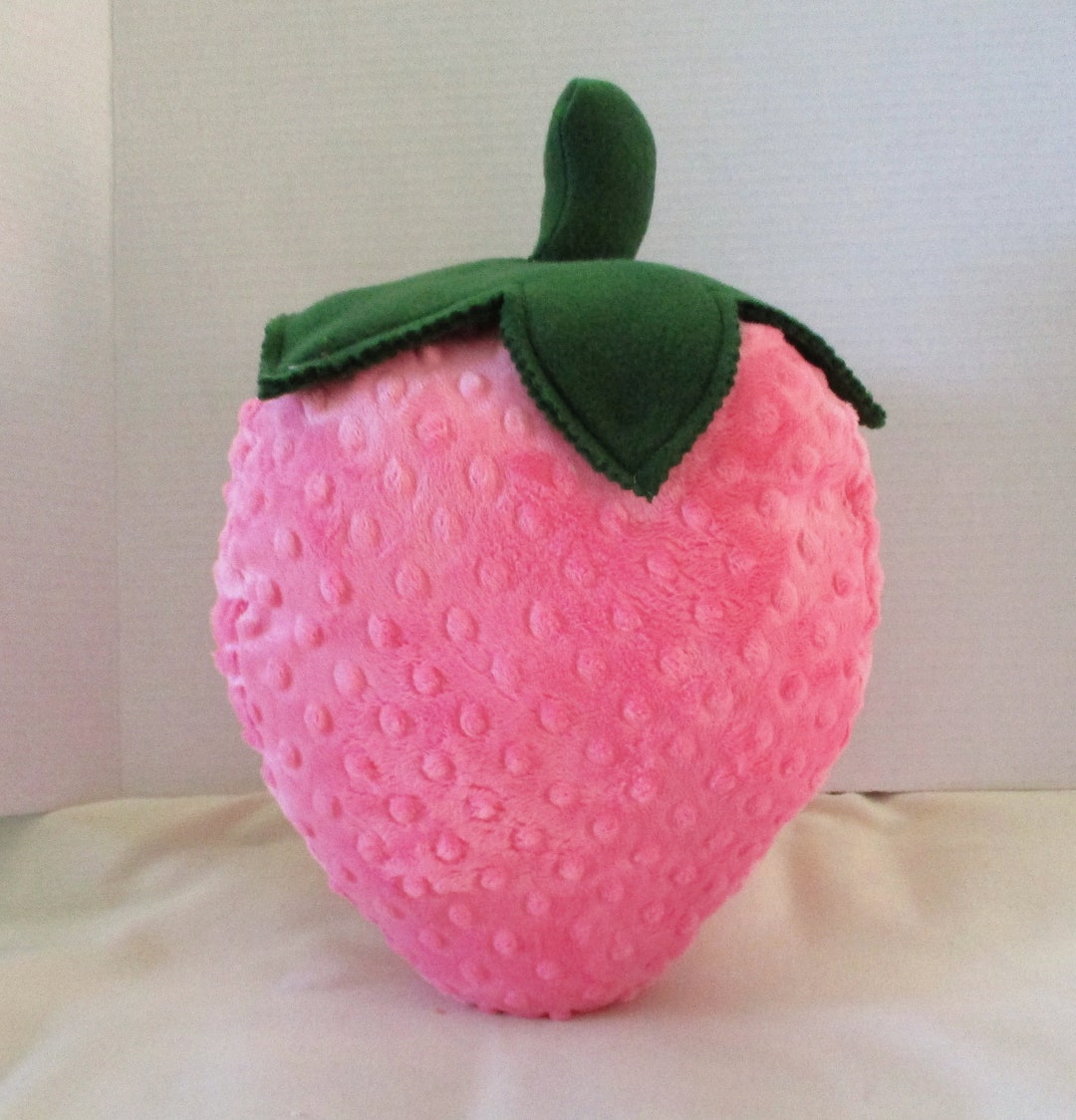 Strawberry Pillow Fruit Lover Pillow Pink Strawberry Pillow Etsy