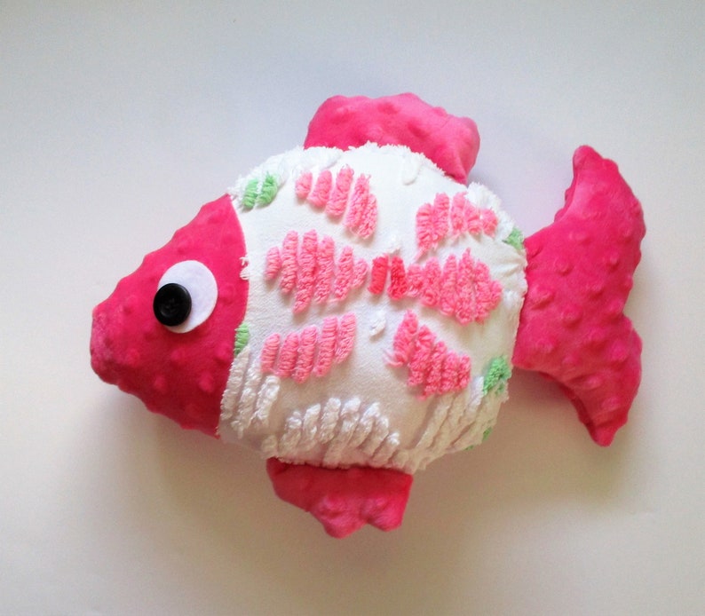 Fish Pillow Nautical Nursery Minky Fish Pillow Under the Etsy