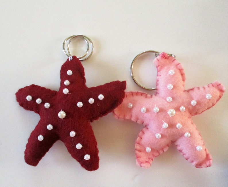 Starfish keychain beaded starfish key chain nautical gift Etsy