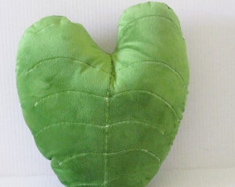 Leaf pillow, palm leaf pillow, tropical decor, summer pillow, plant pillow, gift for friend, lime green leaf