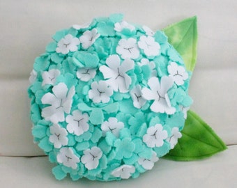 3D Hydrangea Pillow: Soft Fleece Nursery Decor