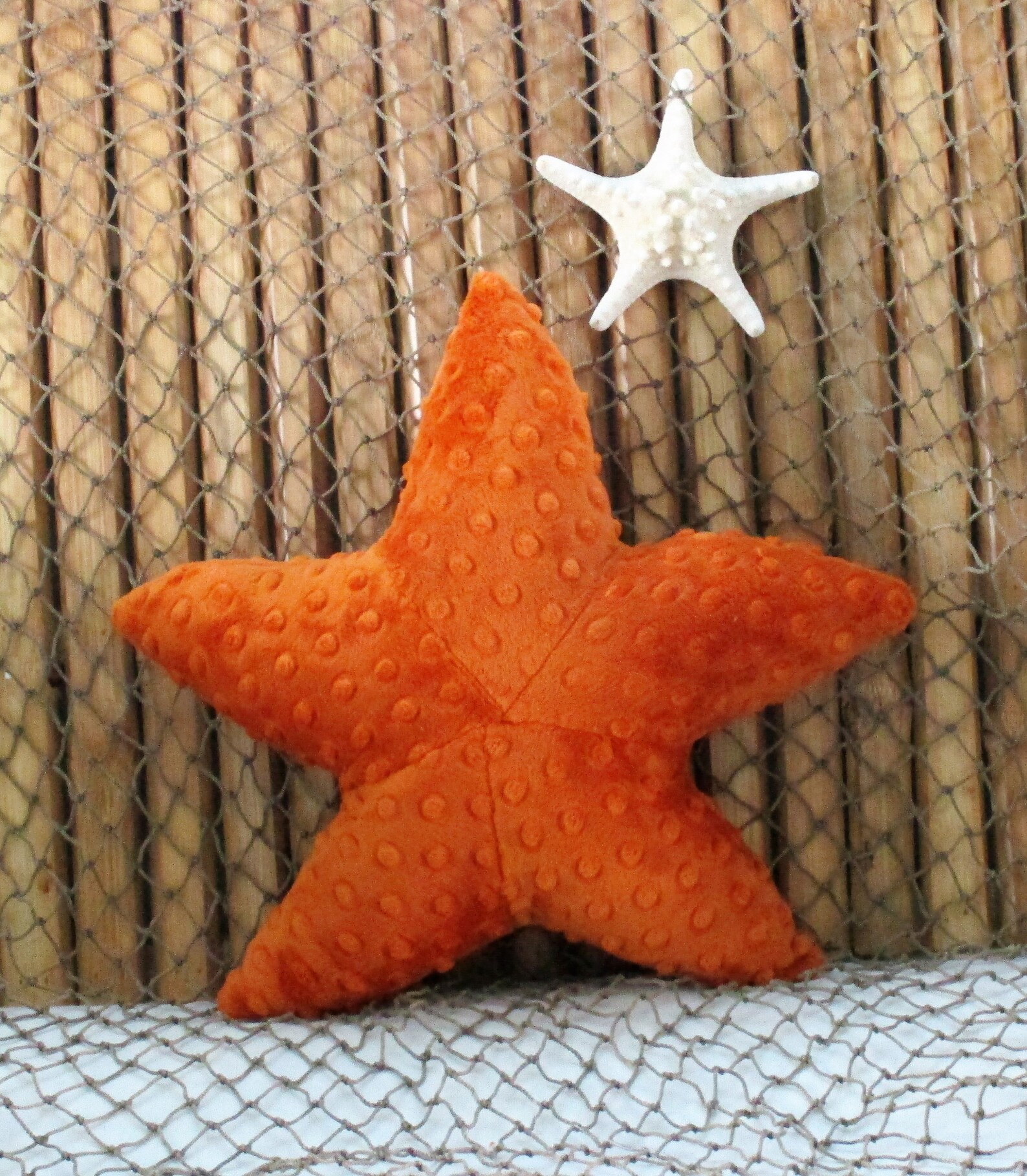 Small Starfish Pillow Minky Pillows Nautical Decor Beach Etsy