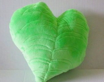 Leaf pillow, palm leaf pillow, tropical decor, summer pillow, plant pillow, gift for friend, lime green leaf