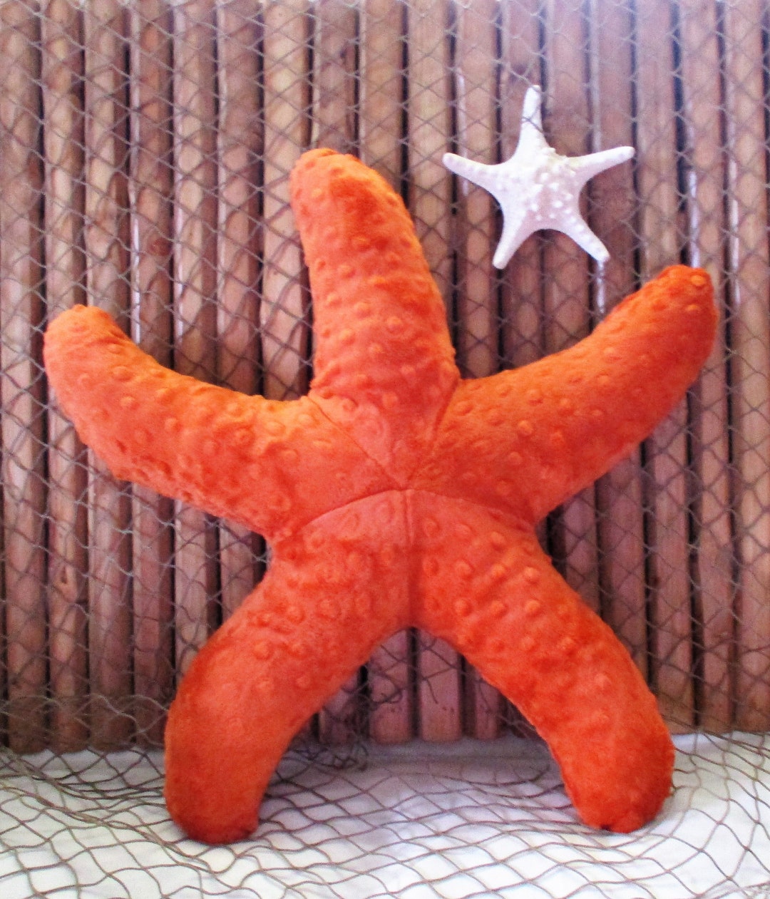 Starfish Pillow Rust Colored Starfish Pillow Beach House Etsy