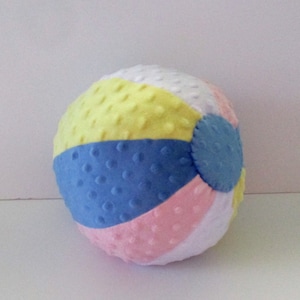 Beach ball plushie, ball toy, minky dot ball, colorful ball toy, baby toy, nursery toy, child safe baby ball, baby gift, toddler gift