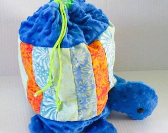 Turtle drawstring pouch