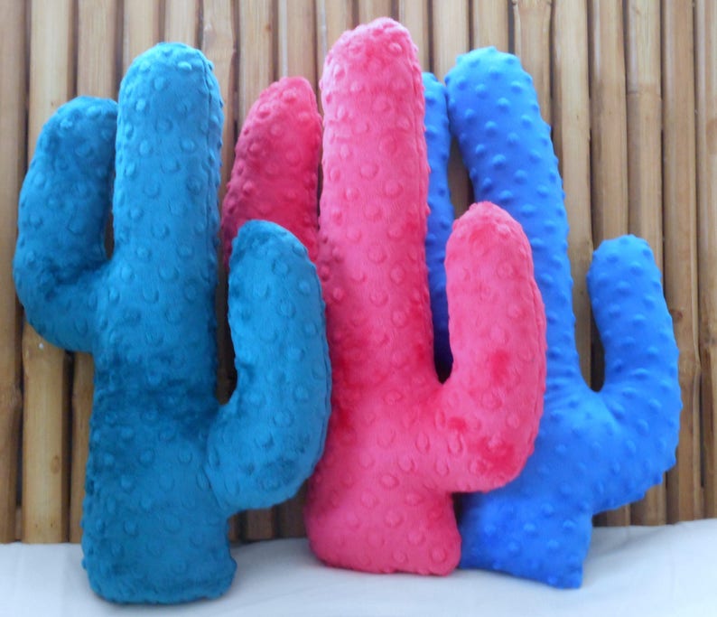 Cactus pillow minky dot cactus pillow throw cushion Etsy