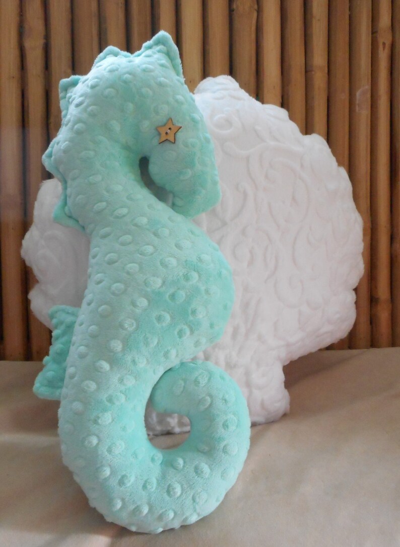 Seahorse Pillow Nautical Baby Nautical Nursery Nautical Etsy