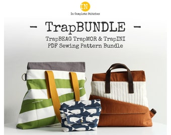 TrapBUNDLE - TrapINI and TrapBEAG TrapMOR Digital PDF Sewing Patterns - English Language